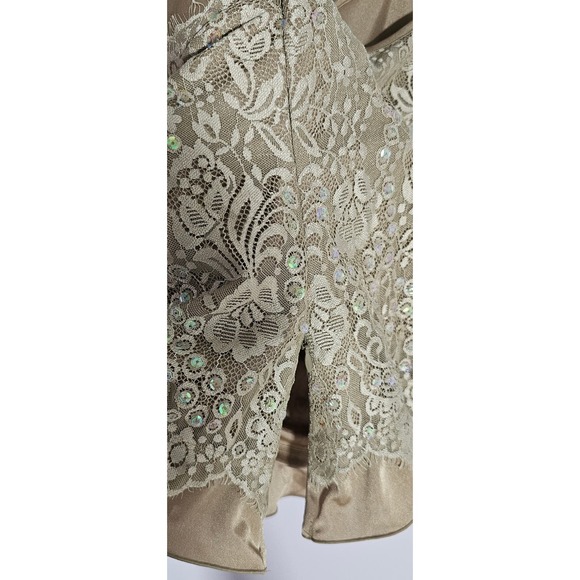 Vintage The Limited Padded Bra Top, Y2K, green, lace and sequin details - Picture 8 of 12